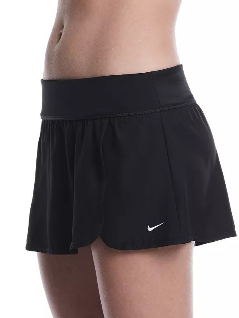 Nike Swim Effortless Essential Swim Skirt Style Bottoms Size Medium In Black